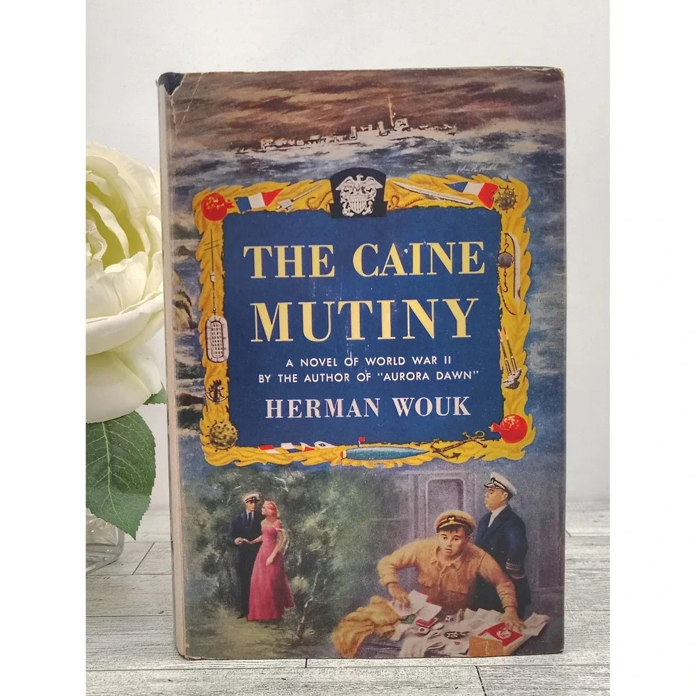 The Caine Mutiny 1951‎ Herman Wouk HCDJ Sears BCE Vtg WWII Naval Courtroom Drama